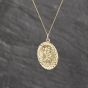 Second Hand 9ct Yellow Gold St Christopher Pendant & 18 Inch Curb Chain 41143539