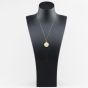 Second Hand 9ct Yellow Gold St Christopher Pendant & 18 Inch Curb Chain 41143539