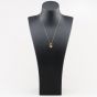 Second Hand 9ct Yellow Gold Open Work St Christopher Pendant & 18 Inch Curb Chain 41143543