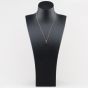 Second Hand 9ct Yellow Gold Garnet Square Gemstone Pendant & 18 Inch Curb Chain 41143547