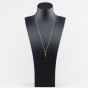 Second Hand 9ct Yellow Gold Plain Cross Pendant & 22 Inch Prince Of Wales Chain 41143556