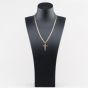Second Hand 9ct Yellow Gold Cruxifix Cross Pendant & 19 Inch Curb Chain 41143560