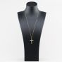 Second Hand 9ct Yellow Gold Cruxifix Cross Pendant & 22 Inch Belcher Chain 41143561