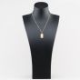 Second Hand 9ct Yellow Gold Oblong St Christopher Pendant & 16 Inch Curb Chain 41143564
