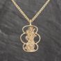 Second Hand Vintage 9ct Yellow Gold St Christopher Pendant & 20 Inch Curb Chain 41143565