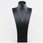 Second Hand 9ct White Gold Pale Aquamarine & Diamond Pendant & 18 Inch Curb Chain 41143569