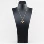 Second Hand 9ct Yellow Gold Amethyst Set Pendant & 18 Inch Curb Chain 41143571