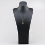 Second Hand 9ct Yellow Gold St Christopher Pendant & 16 Inch Curb Chain 41143573
