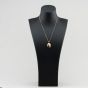 Second Hand 9ct Two Colour Gold Poval Precious Memories Locket Pendant & 18 Inch Curb Chain 41143586