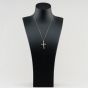 Second Hand 9ct Yellow Gold Crucifix Cross Pendant & 18 Inch Curb Chain 41143611