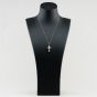 Second Hand 18ct White Gold Cubic Zirconia Set Cross Pendant & 18 Inch Curb Chain 41143620