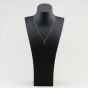 Second Hand 9ct Yellow Gold Sapphire Oval Pendant & 18 Inch Belcher Chain 41143626