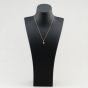 Second Hand Yellow Gold Blue Topaz Oval Pendant & 18 Inch Prince Of Wales Chain 41143627