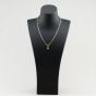 Second Hand 9ct Two Colour Gold 0.45ct Brilliant Cut Diamond Four Stone Pendant & 18 Inch Curb Chain 41143637