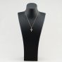 Second Hand 9ct Yellow Gold 0.12ct Diamond Set Cross Pendant & 18 Inch Prince Of Wales Chain 41143639