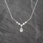 Second Hand 9ct White Gold Cubic Zirconia Set Pendant & 16 Inch Fancy Chain 41143643