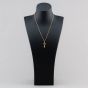Second Hand 9ct Yellow Gold Celtic Cross Pendant & 18 Inch Curb Chain 41143654