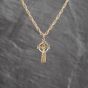 Second Hand 9ct Yellow Gold Celtic Cross Pendant & 22 Inch Prince Of Wales Chain 41143656