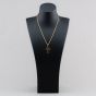 Second Hand 9ct Yellow Gold Patterned Cross Pendant & 18 Inch Prince Of Wales Chain 41143657