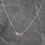 Second Hand 9ct Two Colour Gold Ruby & 0.01ct Diamond Pendant & 18 Inch Curb Chain 41143670