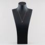 Second Hand 9ct Two Colour Gold Ruby & 0.01ct Diamond Pendant & 18 Inch Curb Chain 41143670