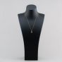 Second Hand 9ct Yellow Gold Emerald & Diamond Oval Gemstone Pendant & 18 Inch Curb Chain 41143688