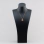Second Hand 9ct Yellow Gold Ruby & Diamond Large Pave Heart Pendant & 16 Inch Snake Chain 41143710