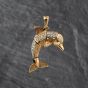 Second Hand 9ct Yellow Gold Cubic Zirconia Dolphin Loose Pendant 41143734