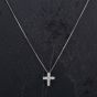 Second Hand Platinum Princess Cut Diamond Ten Stone Cross Pendant 4114513