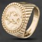 Second Hand 9ct Yellow Gold St Christopher Signet Ring 4115111