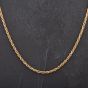 Second Hand 9ct Yellow Gold 19 Inch Solid Link Rope Chain 4116110