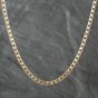 Second Hand 9ct Yellow Gold Oblong Flat 18 Inch Curb Chain 41161375
