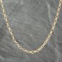 Second Hand 9ct Yellow Gold Oval Facet Link 18 Inch Belcher Chain 41161431