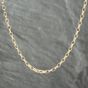 Second Hand 9ct Yellow Gold Oval Facet Link 24 Inch Belcher Chain 41161435