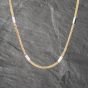 Second Hand 14ct Two Colour Gold Oblong Tube Sectioned 20 Inch Foxtail Chain 41161684