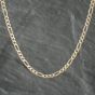 Second Hand 9ct Two Colour Gold 16 Inch Figaro Chain 41161949