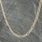 Second Hand 9ct Yellow Gold 3+1 22 Inch Figaro Chain 41161979
