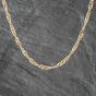 Second Hand 9ct Yellow Gold Twisted 16 Inch Curb Chain 41162059