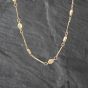 Second Hand 9ct Yellow Gold Brushed & Polished Finish Ball & Bar Link 17 Inch Fancy Chain 41162128