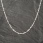 Second Hand 9ct White Gold Twisted 18 Inch Curb Chain 41162188
