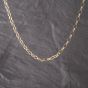Second Hand 9ct Yellow Gold Oval Diamond Cut 18 Inch Belcher Chain 41162297