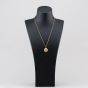 Second Hand 9ct Yellow Gold Foliate Engraved Double Sided Locket Pendant & 20 Inch Belcher Chain 41162329