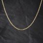Second Hand 9ct Yellow Gold Diamond Cut 18 Inch Belcher Chain 41162376