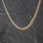 Second Hand 9ct Yellow Gold Graduated 18 Inch Curb Chain 41162435
