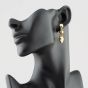 Second Hand 18ct Yellow Gold Heart & Ball Dropper Earrings 411700247