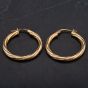 Second Hand 9ct Yellow Gold Plain Round Hoop Earrings 4117017