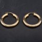 Second Hand 9ct Yellow Gold Round Twisted Hoop Earrings 4117023