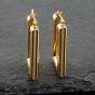 Second Hand 9ct Yellow Gold Oblong Hoop Earrings 41171135