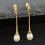 Second Hand 9ct Yellow Gold Cultured Pearl Dropper Earrings 41171138