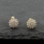 Second Hand 9ct Yellow Gold Brilliant Cut Diamond Cluster Stud Earrings 41171163